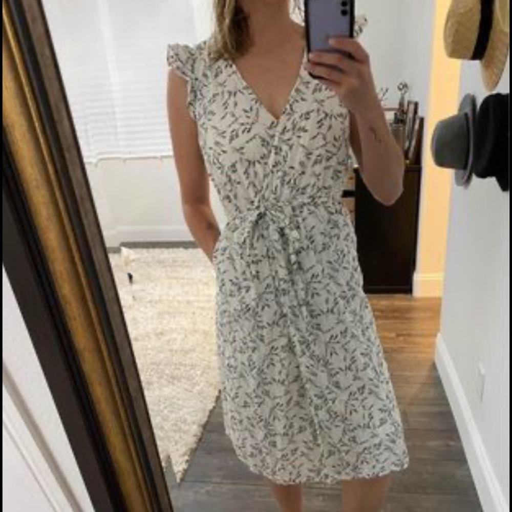 White floral dress